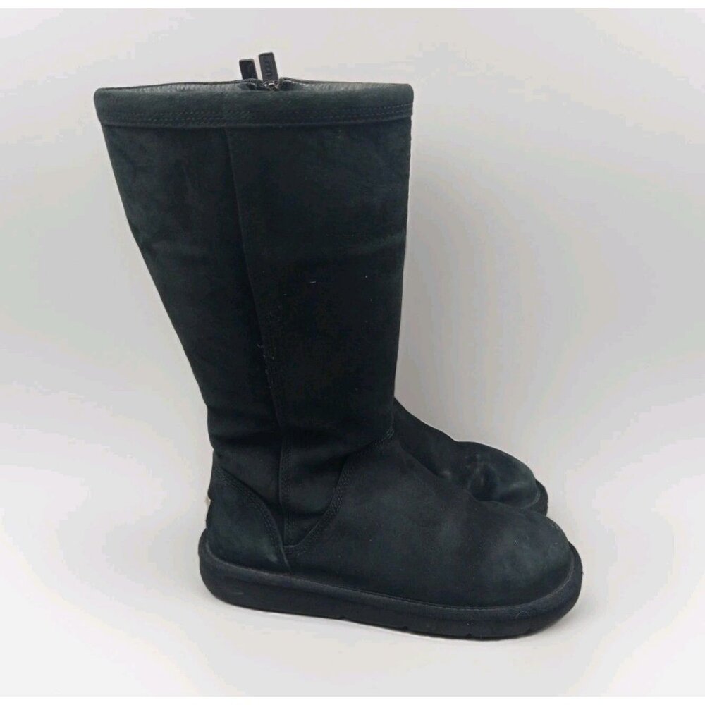UGG Australia Kenly 1890 Suede Knee-High Boots Women’s 8 Black Leather Sheepskin